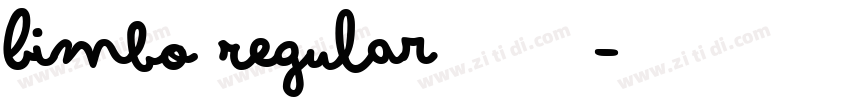 Bimbo Regular字体字体转换